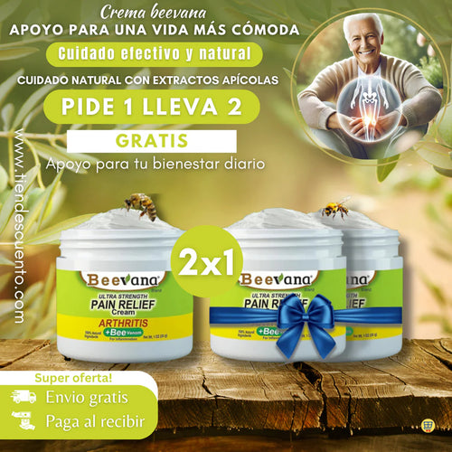 Beevana , 2 x 1 crema dolores y articulaciones, lleva 1 GRATIS